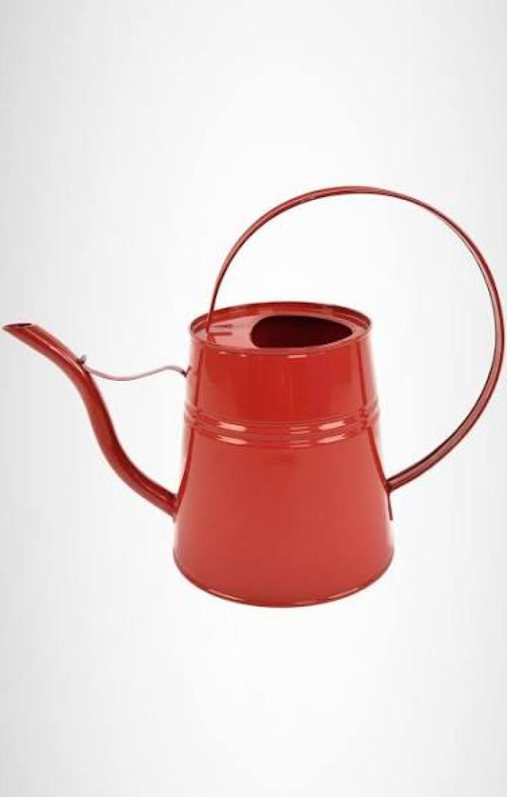 Desen Dekorasyon Çiçek Sulama Kabı Metal Sulak Kırmızı 2 Litre