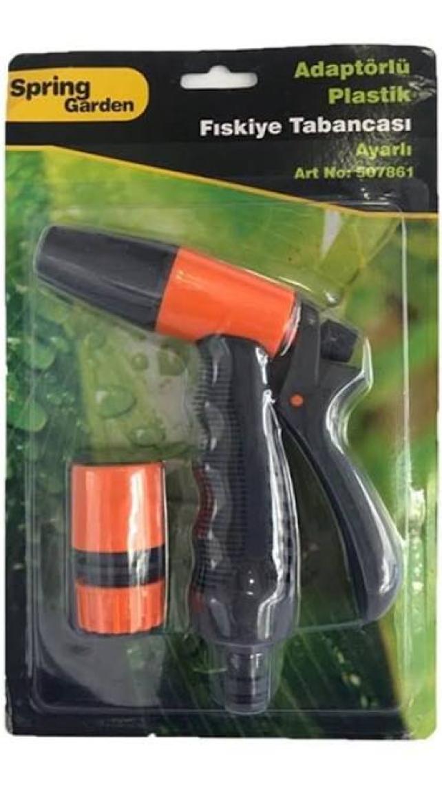 Spring Garden Adaptörlü Plastik Fıskiye Tabancası