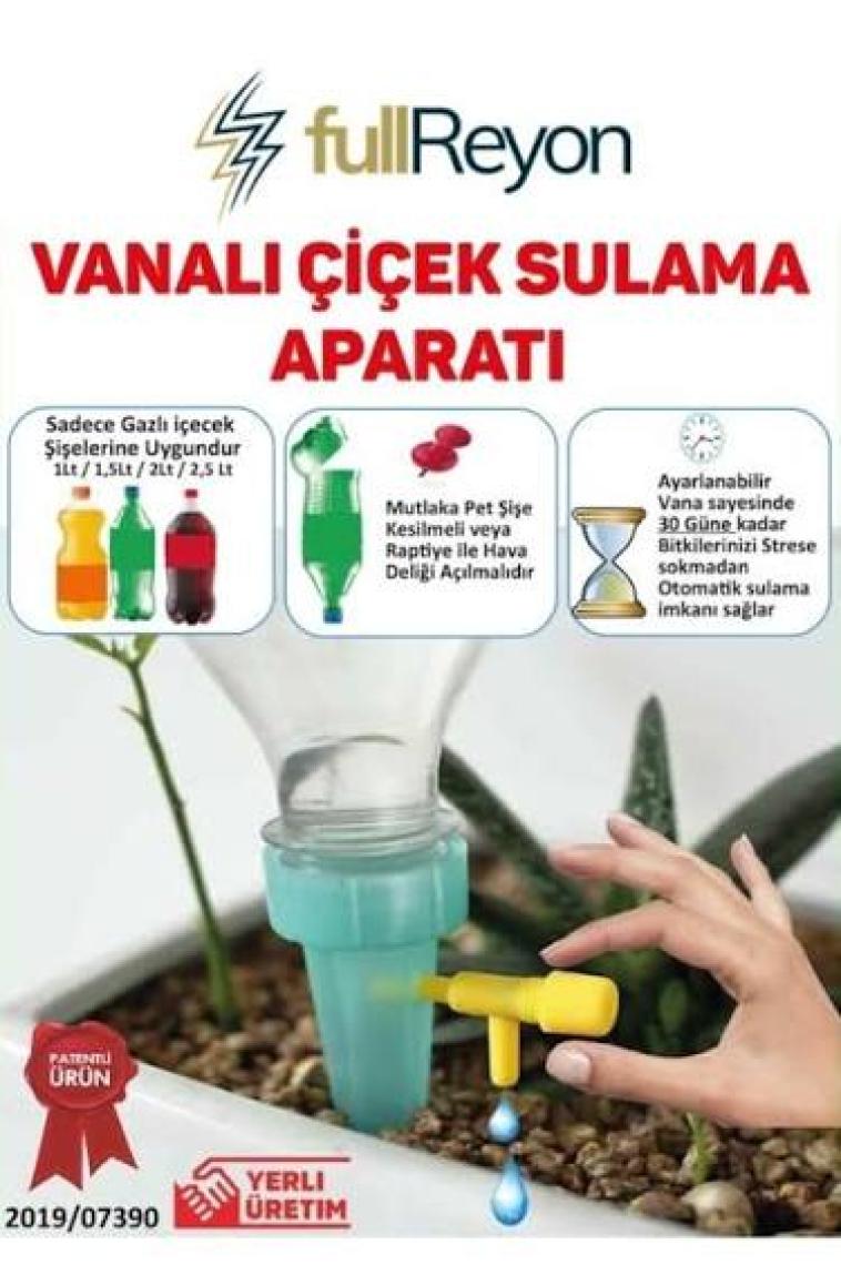 Full Reyon Zaman Ayarlı Musluklu Çiçek Ve Fidan Sulama Aparatı 20 Adet