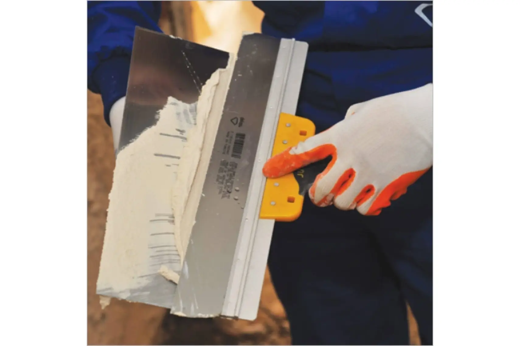 Dekor Plastık Egrı Saplı Ispatula Paslanmaz Çelık 40 Cm  348