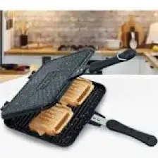 Meşeler Ocak Üstü Granit Döküm  El Tost ve Çok Amaçlı Grill Tava 26 cm