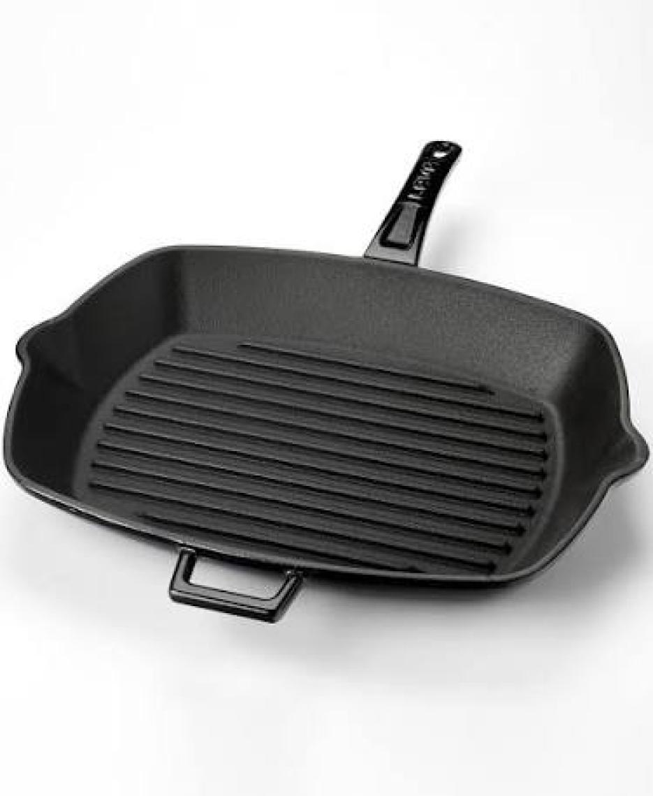 Lava Döküm Izgara Tava 26X32 Cm. Metal Saplı