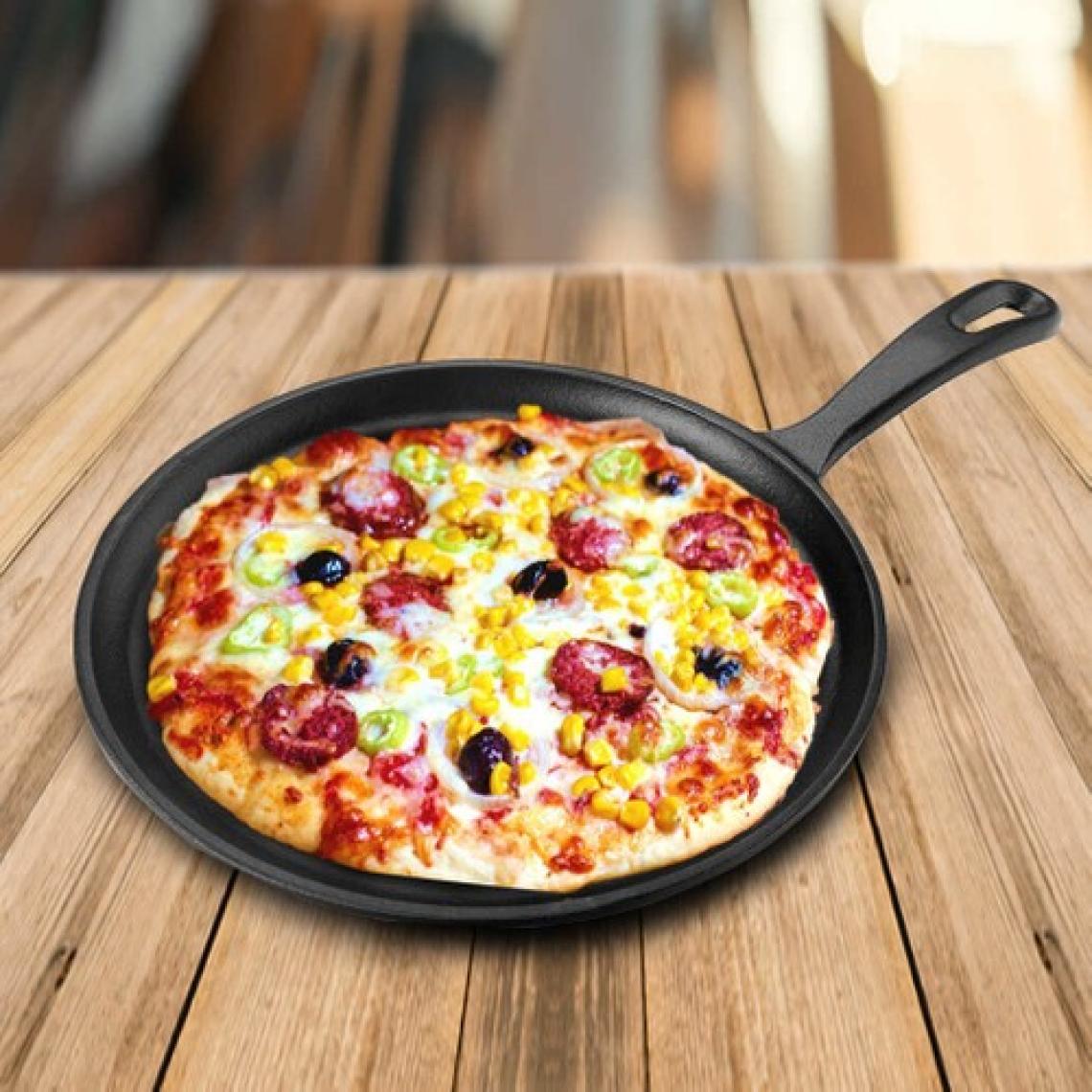 Lava Döküm Krep  Pızza  Pancake Tavası Yuvarlak Metal Saplı Çap26 cm