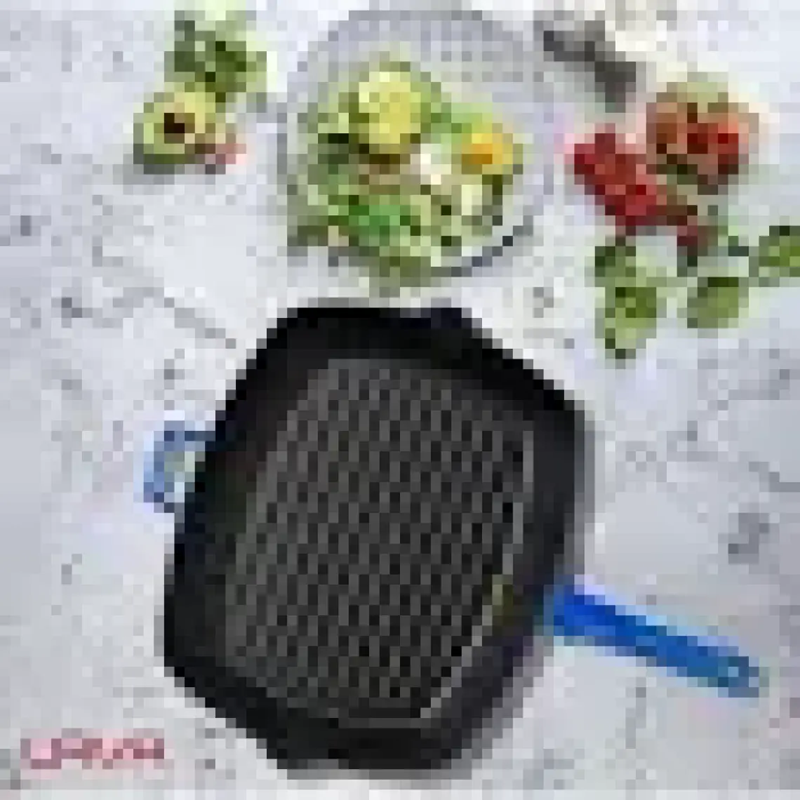 Lava Döküm Izgara Tava 26X32 Cm. Metal Saplı