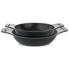 | Güveç Sahan Set | Döküm Kendinden Saplı | 2 Parça | Gri | 20cm-22cm