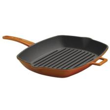 Lava Metal Saplı 26x32 cm Turuncu Izgara Tava