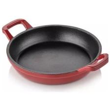 Silver Demir Döküm Sahan Tava 16CM - Bordo Parlak Siyah