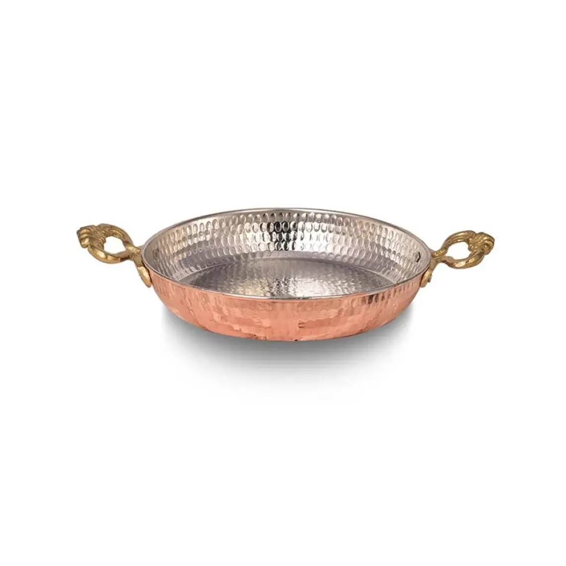 abnturk Bakır Sahan Seti Üçlü Omlet Yumurta Tavası 14-16-18 cm