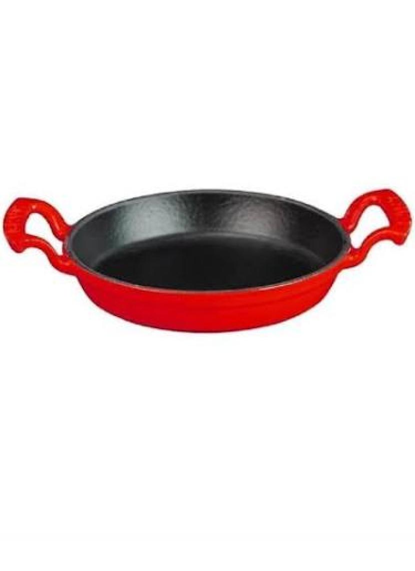 Lava Demir Döküm Yuvarlak 20 Cm Kulplu Tava Kırmızı