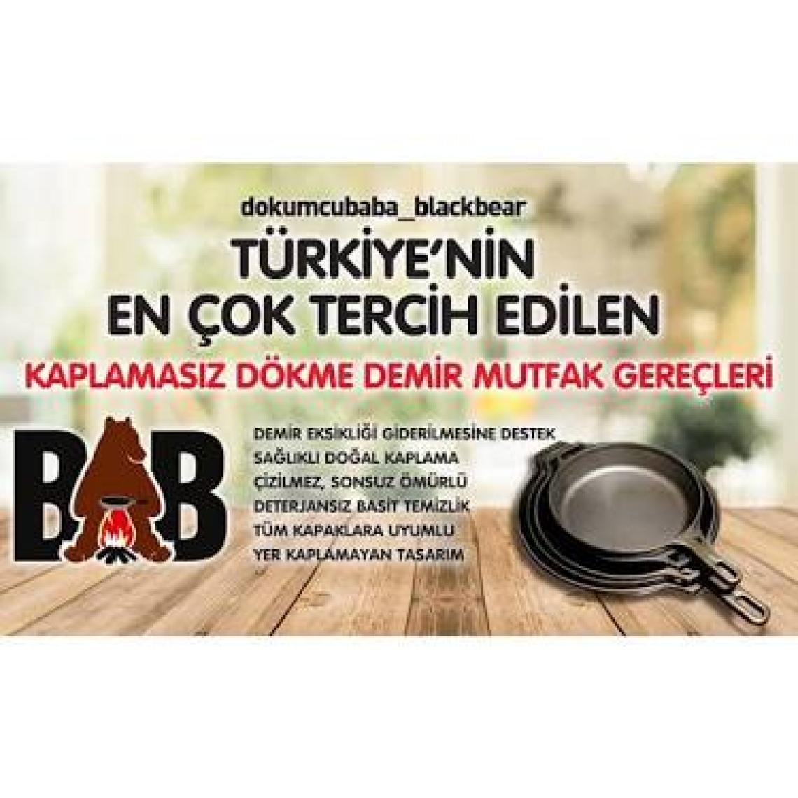 Dokumcubaba&blackbear Kaplamasız Döküm Tava Sahan 24 cm