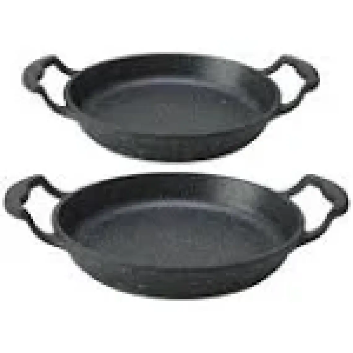 Eda 2'li Gri Oval Döküm Sahan Set 16 - 18 cm