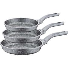 OMS 3255 Döküm 3 Parça Tava Seti Gri