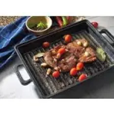 ESTAS  Demir Döküm Kaplamasız Izgara Tava 26X32 Mühürleme Tavası %100 Yerli Üretim