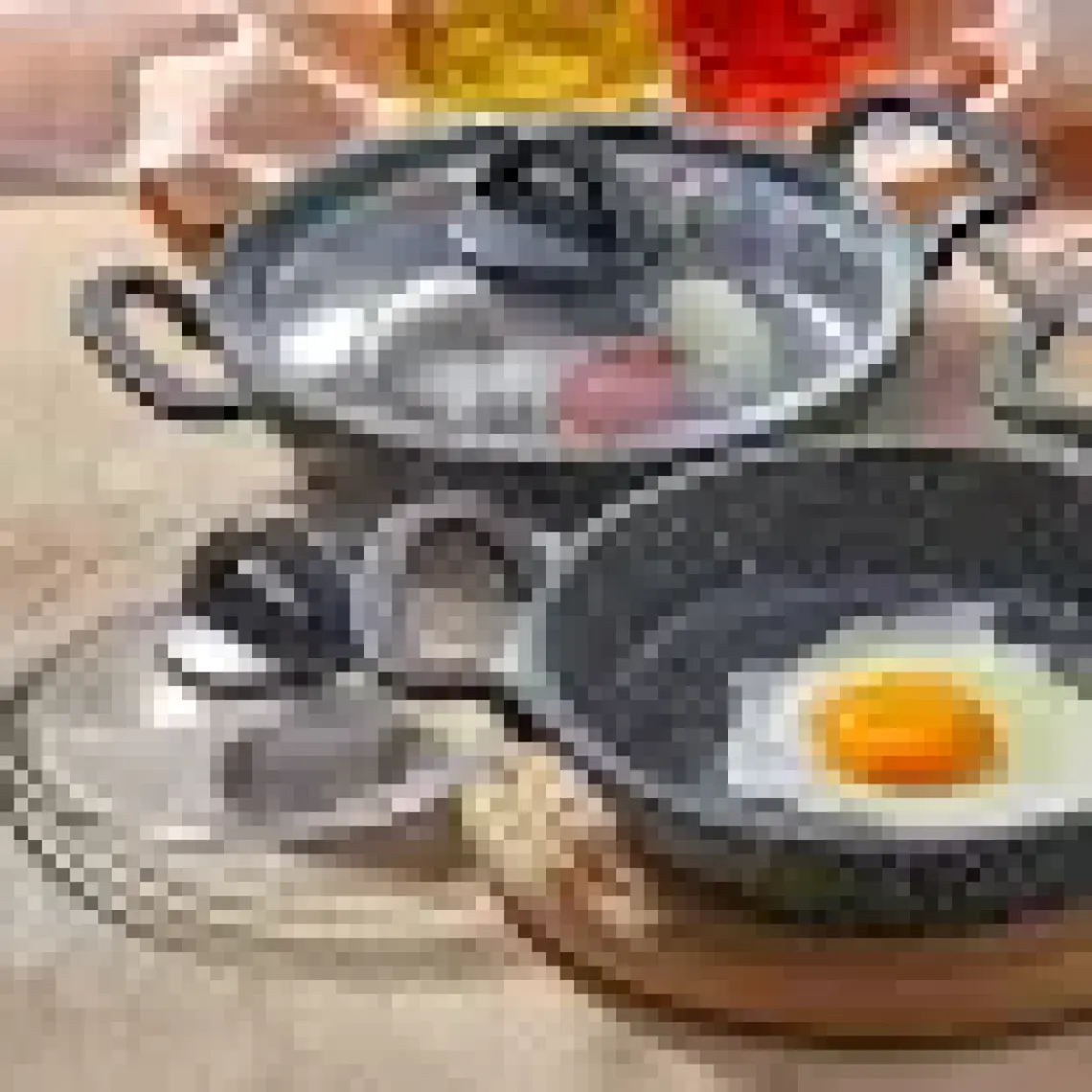 Eda Cookware Asya 3'lü Sahan Seti Cam Kapaklı Döküm Gri Yuvarlak