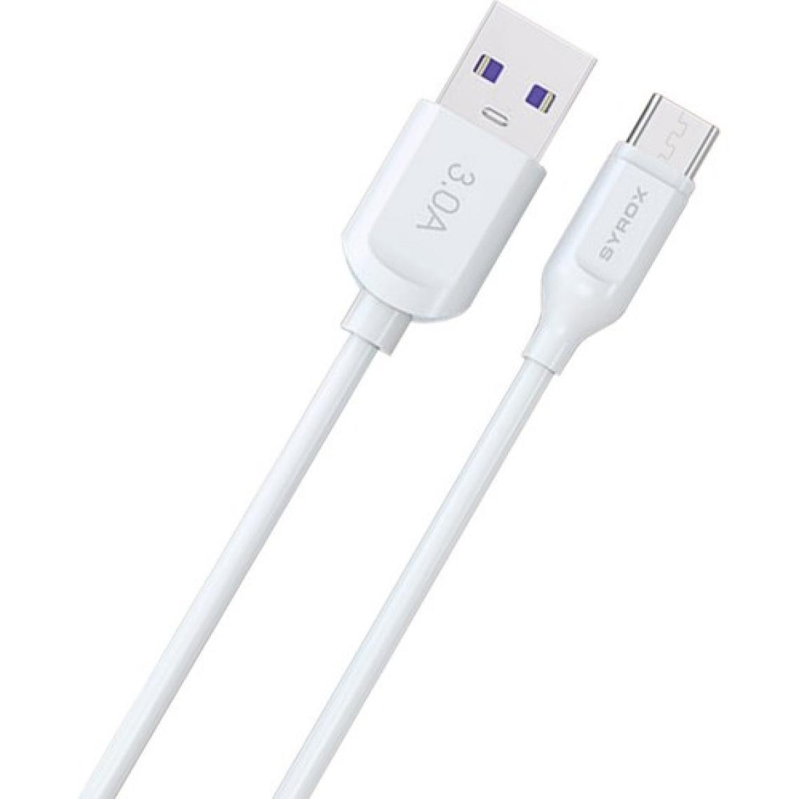 Syrox Yeni Kutulu Ürün - Syrox C108 Micro USB Girişli 18W 3.0A Hızlı Şarj ve Data Kablosu