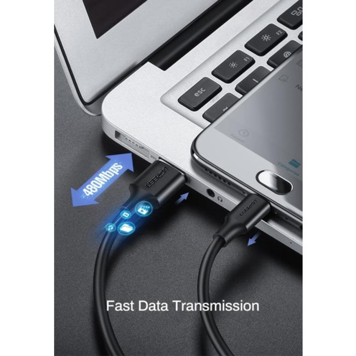 Ugreen Micro USB Data ve Şarj Kablosu Beyaz 50 cm