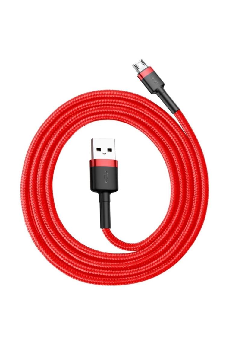 Baseus Cafule 2.4A Micro USB 1 m Hızlı Şarj Kablosu Kırmızı