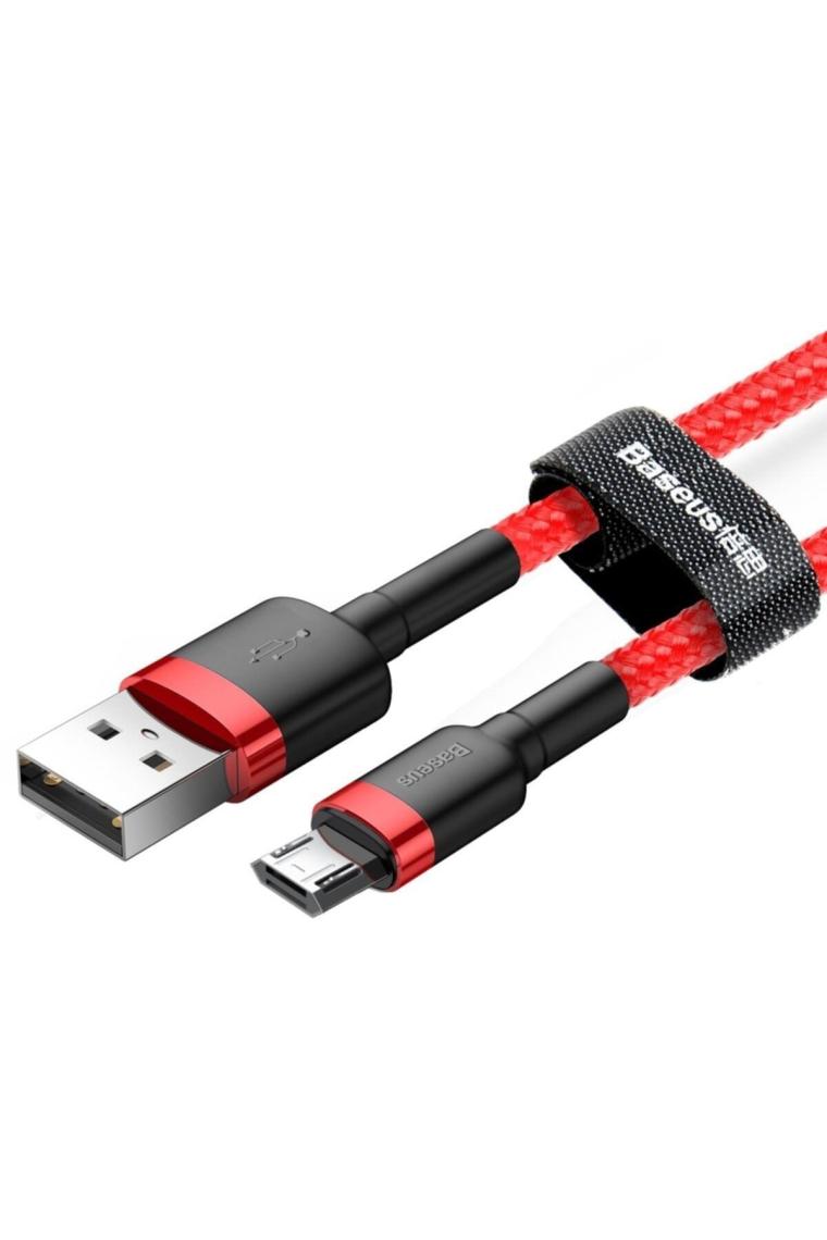Baseus Cafule 2.4A Micro USB 1 m Hızlı Şarj Kablosu Kırmızı