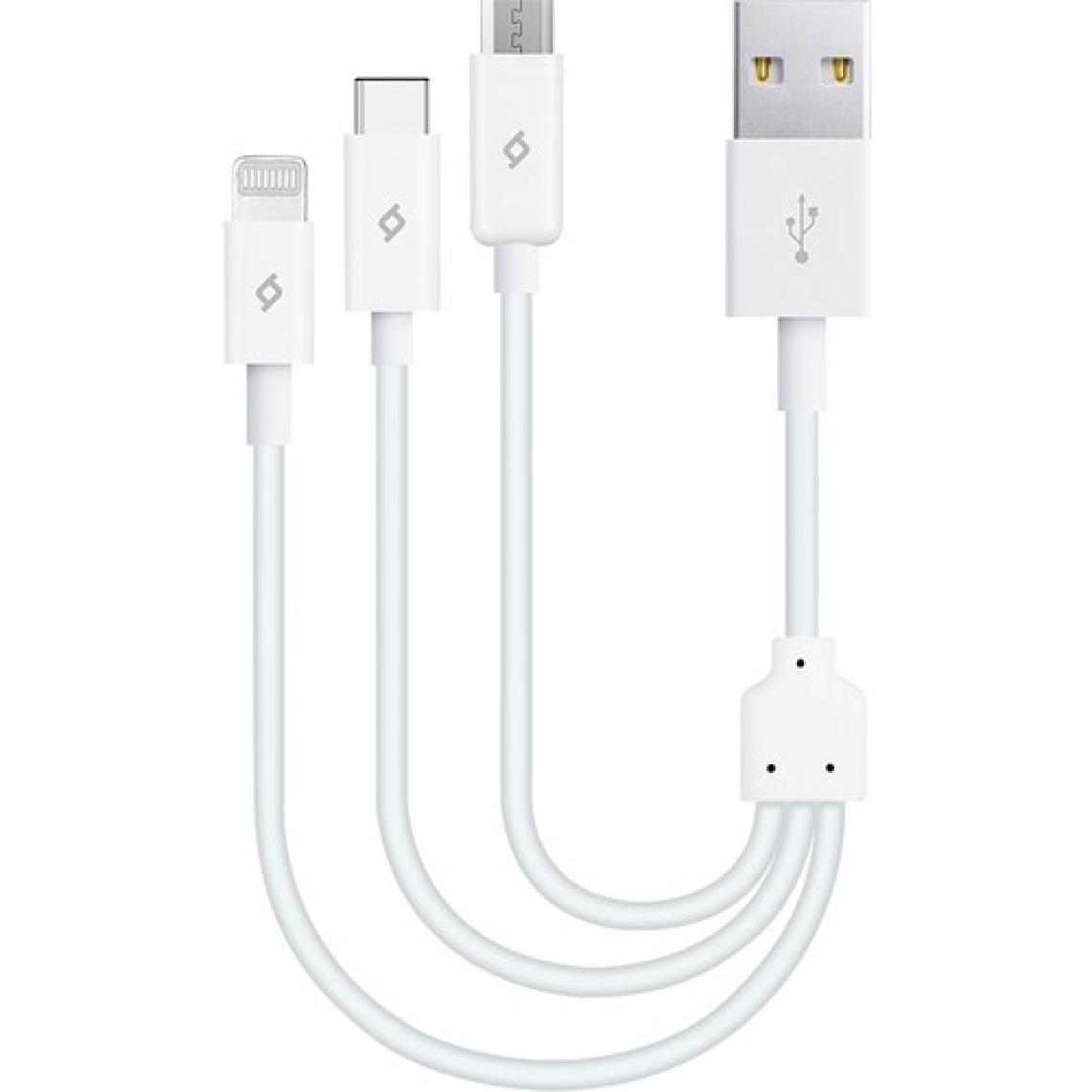 Ttec Minicable Trio 30CM Şarj Kablosu Type-C + Lightning + Micro USB