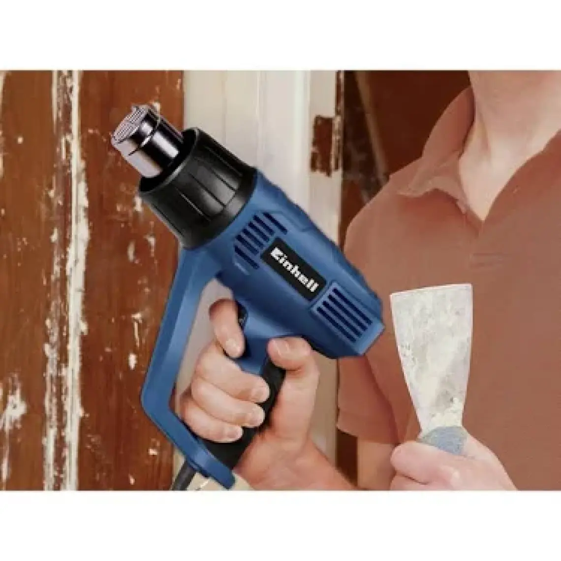 Einhell Sıcak Hava Tabancası TH-HA 2000/1 (2.000 W, 2 sıcaklık kademesi: 350°/550°, aşırı ısınma koruması, 4 başlık ve boya kazıyıcı dahil) - 4520179
