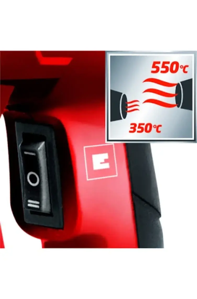 Einhell Sıcak Hava Tabancası TH-HA 2000/1 (2.000 W, 2 sıcaklık kademesi: 350°/550°, aşırı ısınma koruması, 4 başlık ve boya kazıyıcı dahil) - 4520179