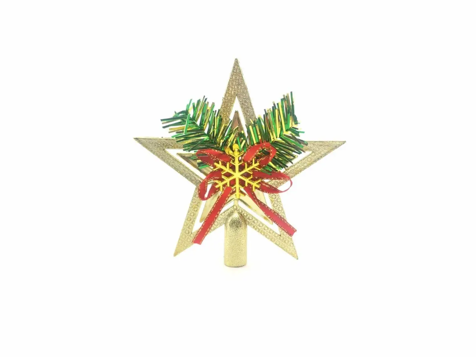 Funworld Yılbaşı Yeni Yıl Süsü Çam Ağacı Süs Yıldız Tepelik 15 cm