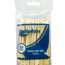 Yassı Çöp Şiş 12Cm 50Li