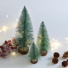 Minyatür yılbaşı karlı çam ağacı 10 cm