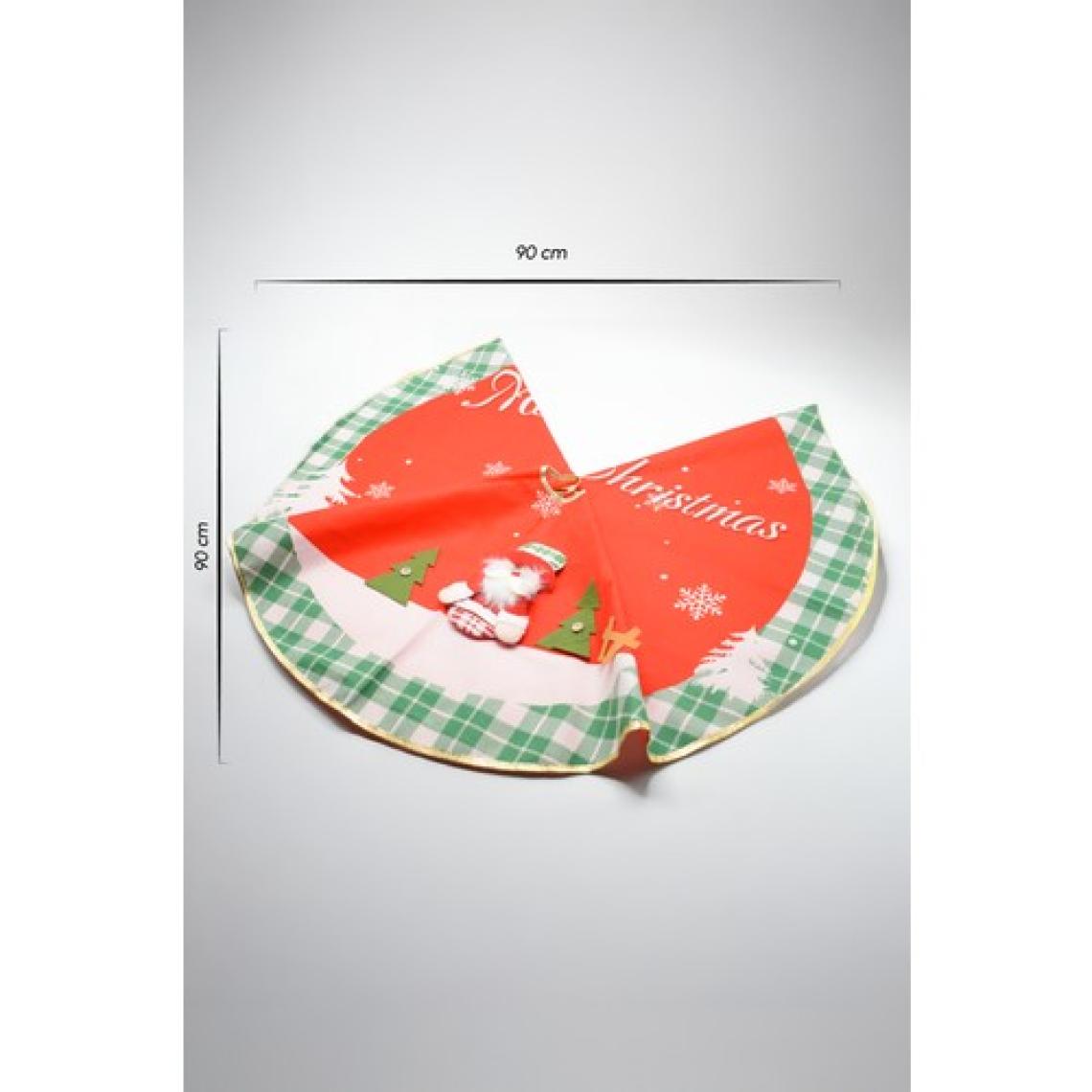 Waldern Premium Lüx Ağaç Örtüsü 90*90 Cm Yeşil-Kırmızı