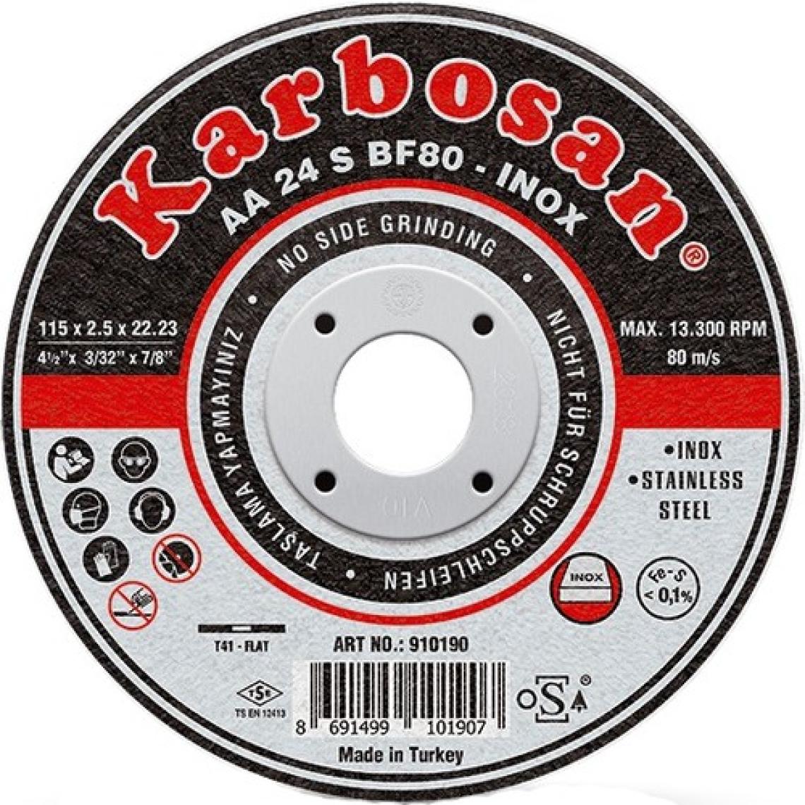 Karbosan Inox Kesme Diski (Karbosan 115X1.0X22.23)