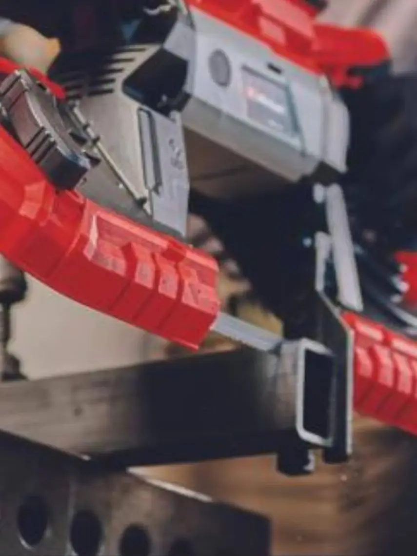 Einhell TE-MB 18/127 Li-Solo Power X-Change Akülü Şerit Testere (18 V, 115 mm Kesim Yüksekliği, 127 mm Kesim Genişliği, Taban, LED Aydınlatma, Metal için  2x Şerit, Akü dahil değildir) - 4504216