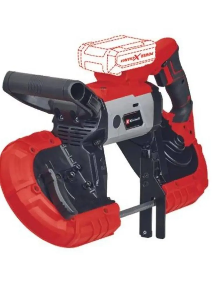 Einhell TE-MB 18/127 Li-Solo Power X-Change Akülü Şerit Testere (18 V, 115 mm Kesim Yüksekliği, 127 mm Kesim Genişliği, Taban, LED Aydınlatma, Metal için  2x Şerit, Akü dahil değildir) - 4504216