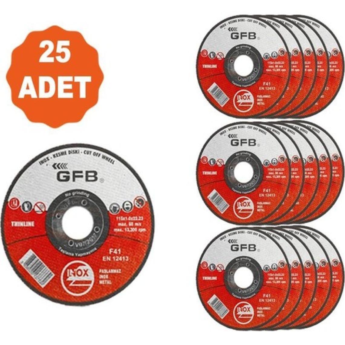 Gfb Inox Kesici Taş 115X1,0X22,23 25 'li