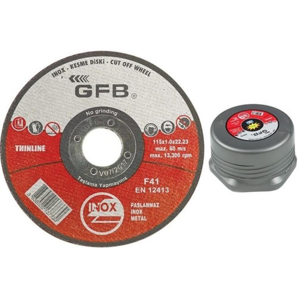 Gfb 50 Adet Inox Kesici Taş 115X1.0X22.23MM