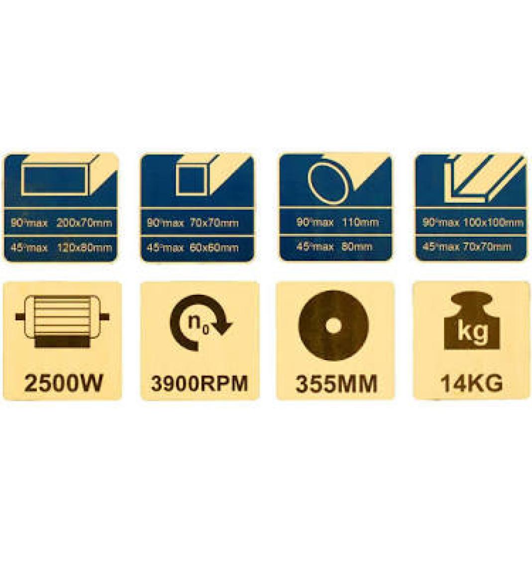 Attlas GCS 355 B Profil Kesme 2500 W - A0701013