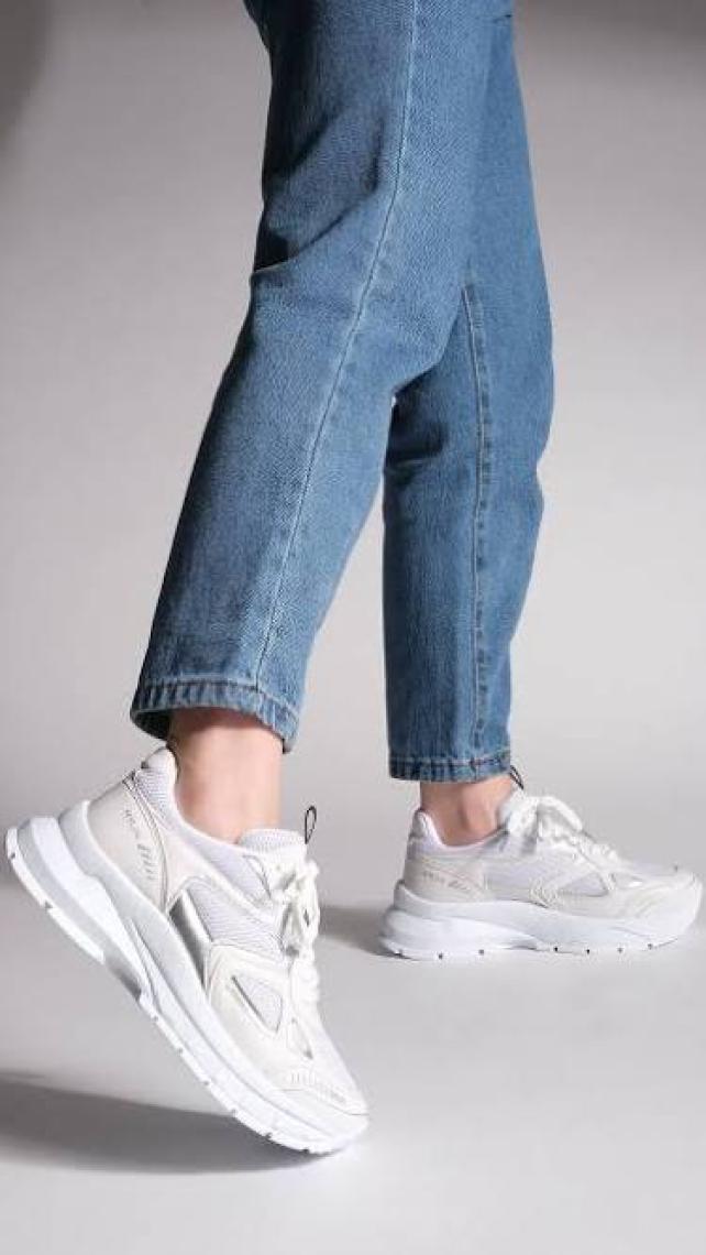 Marjin Kadın Sneaker Spor Ayakkabı Kalın Taban Bağcıklı Nevila