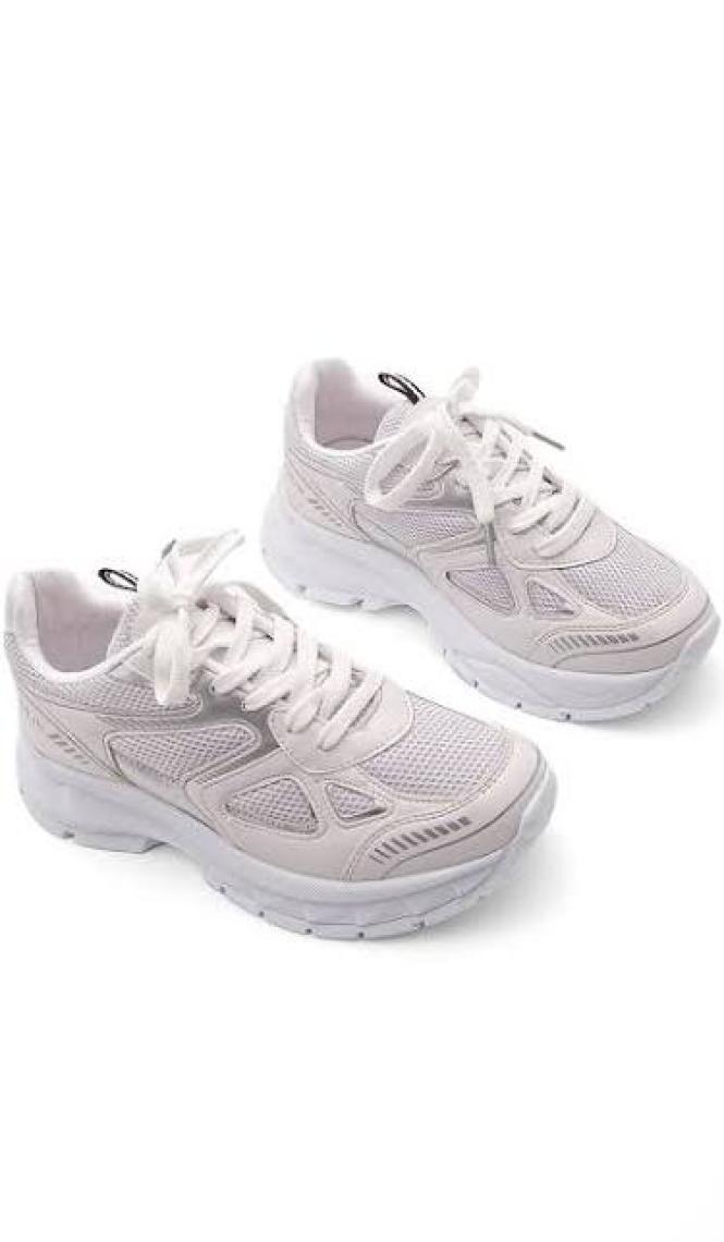 Marjin Kadın Sneaker Spor Ayakkabı Kalın Taban Bağcıklı Nevila