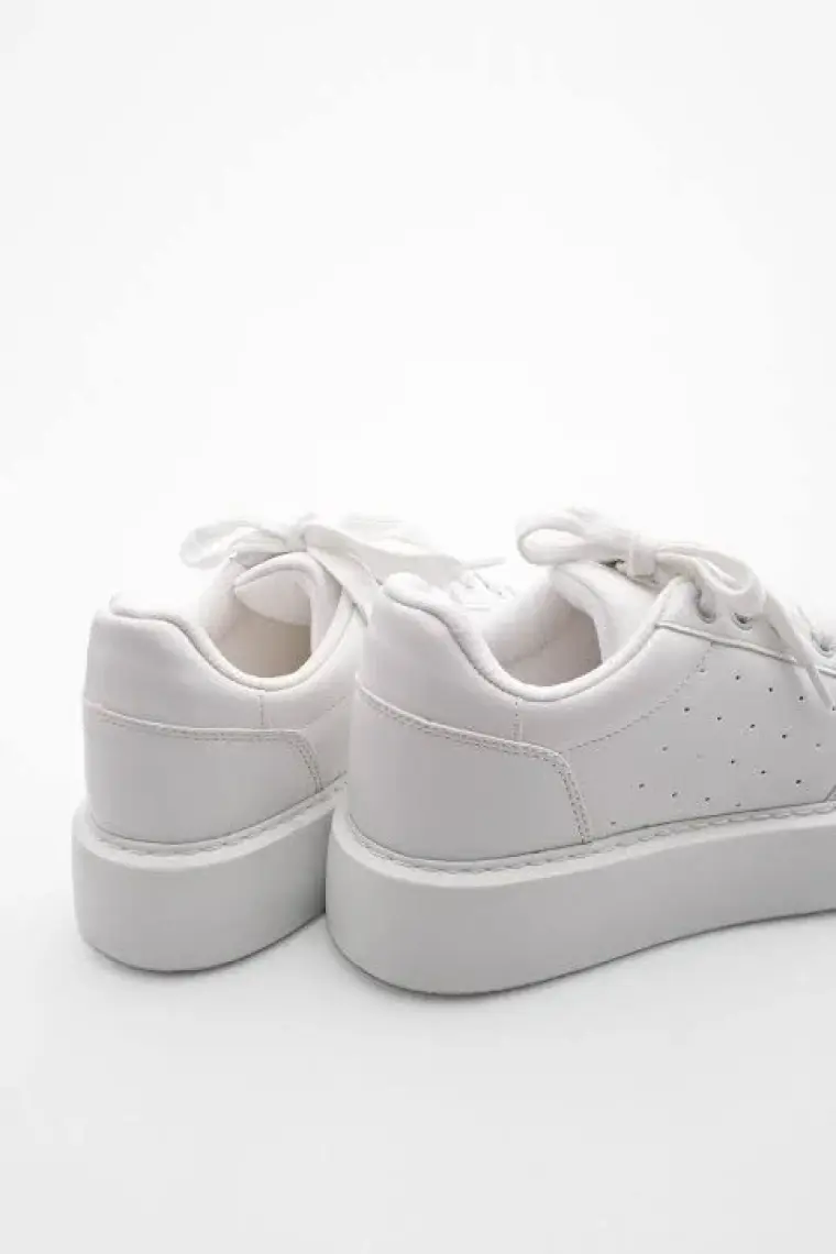 Marjin Kadın Sneaker Spor Ayakkabı Kalın Taban Bağcıklı Azin