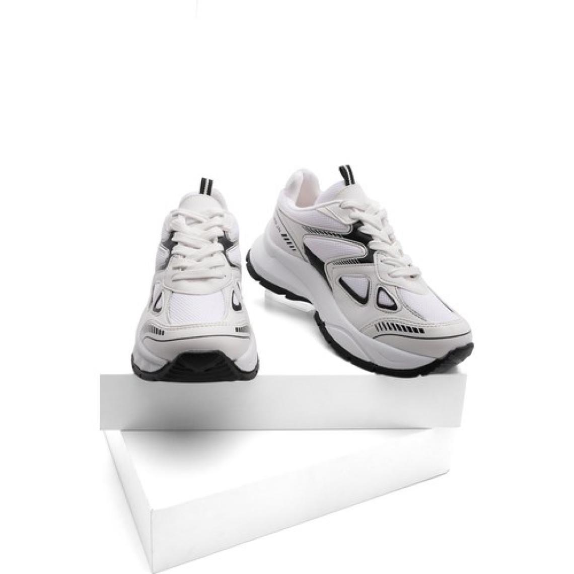 Marjin Kadın Sneaker Yüksek Taban Bağcıklı Spor Ayakkabı Nevila