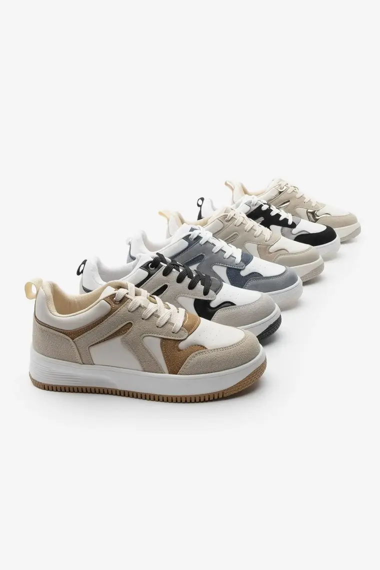 Marjin Kadın Sneaker Yüksek Taban Spor Ayakkabı Aryan