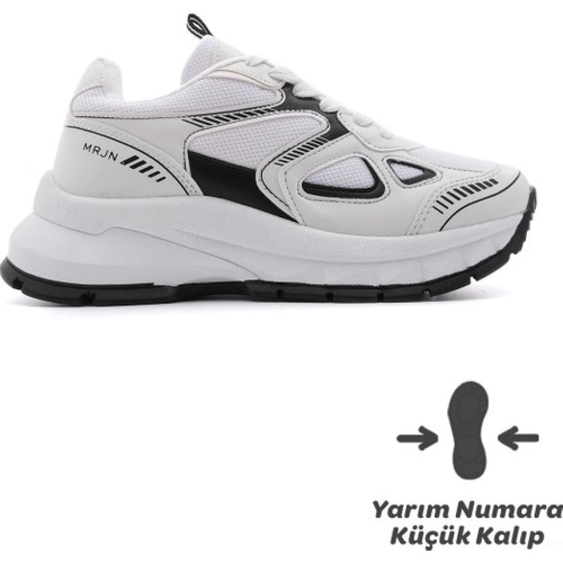 Marjin Kadın Sneaker Yüksek Taban Bağcıklı Spor Ayakkabı Nevila