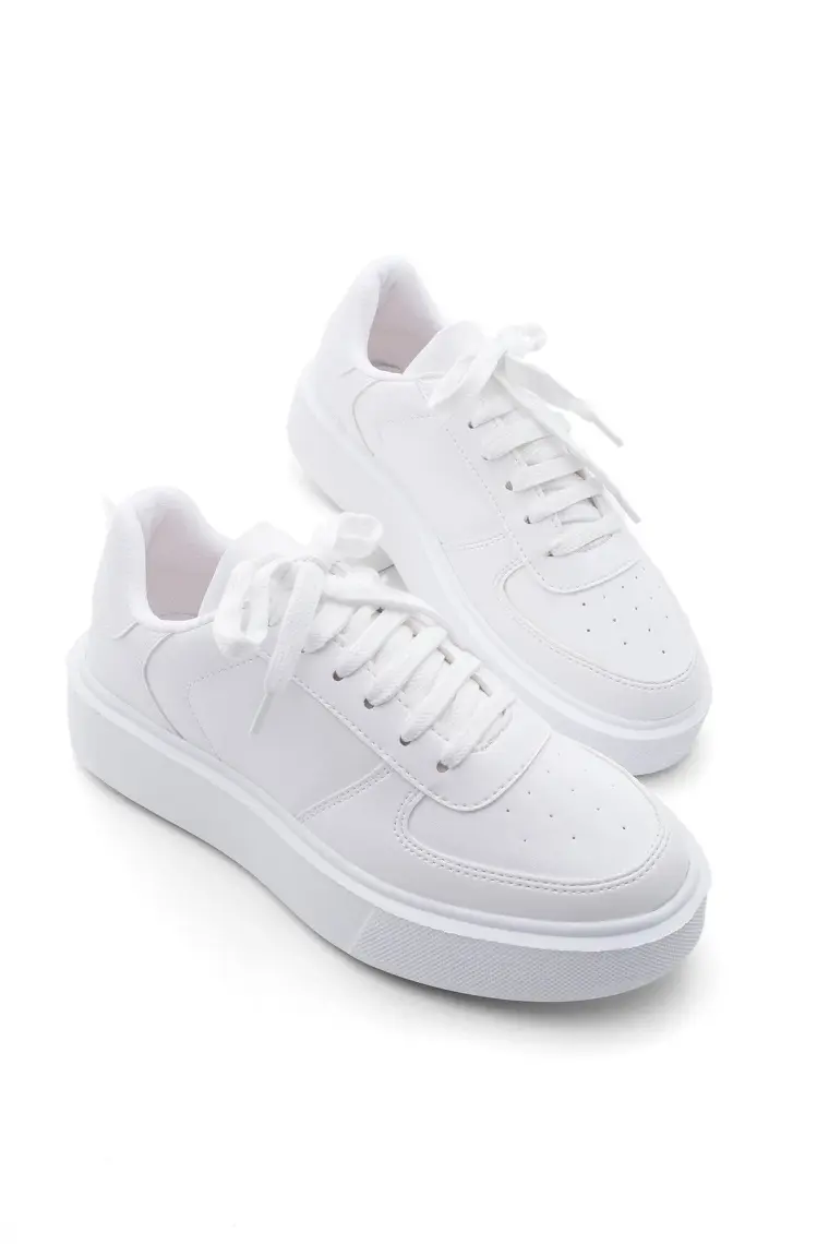 Marjin Kadın Sneaker Spor Ayakkabı Kalın Taban Bağcıklı Azin