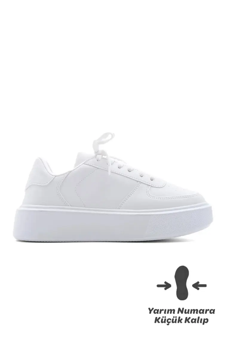 Marjin Kadın Sneaker Spor Ayakkabı Kalın Taban Bağcıklı Azin
