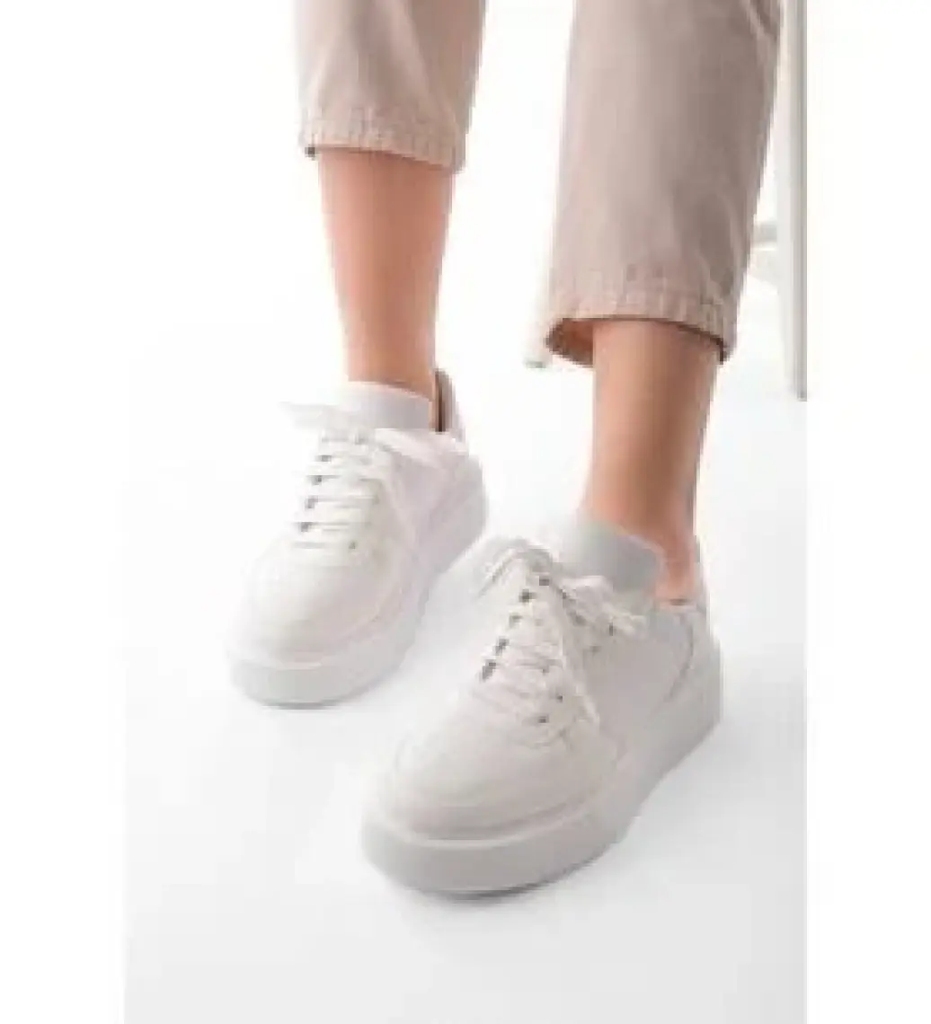 Marjin Kadın Sneaker Spor Ayakkabı Kalın Taban Bağcıklı Azin