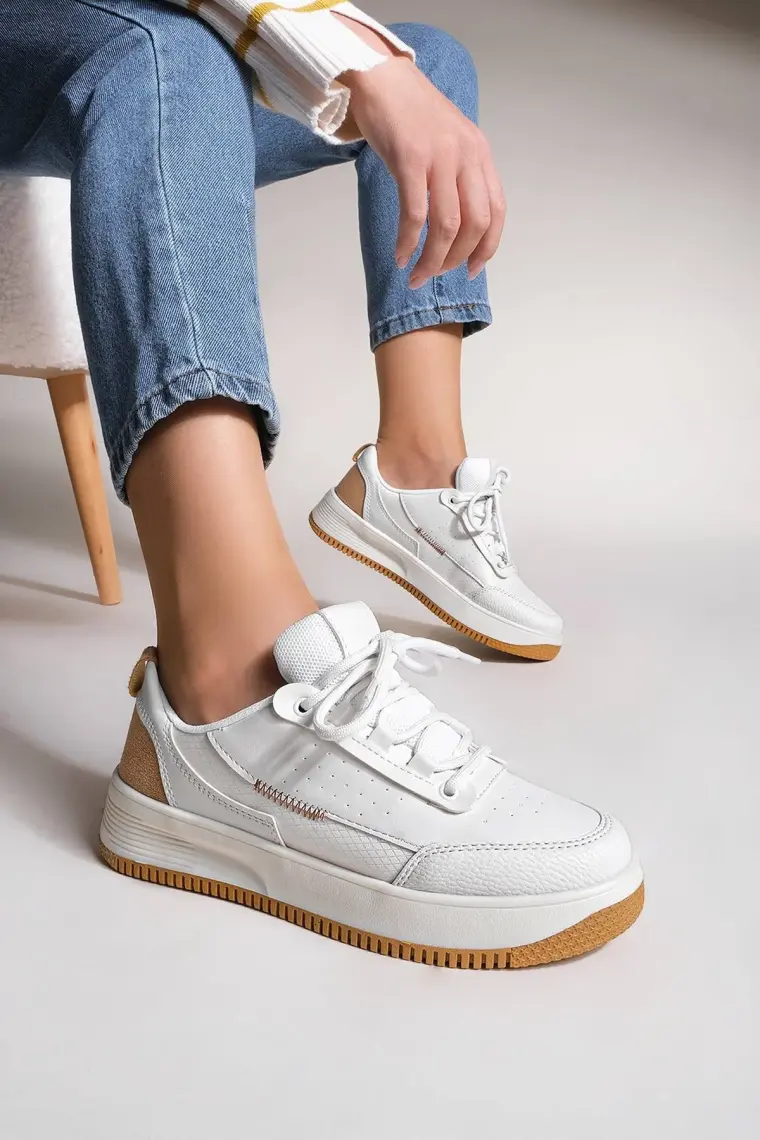 Marjin Kadın Sneaker Kalın Taban Spor Ayakkabı Loske