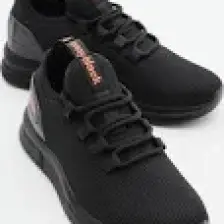 Tonny Black Unisex Siyah Nefes Alabilen Kumaş Poli Taban Bağcıklı Spor Ayakkabı