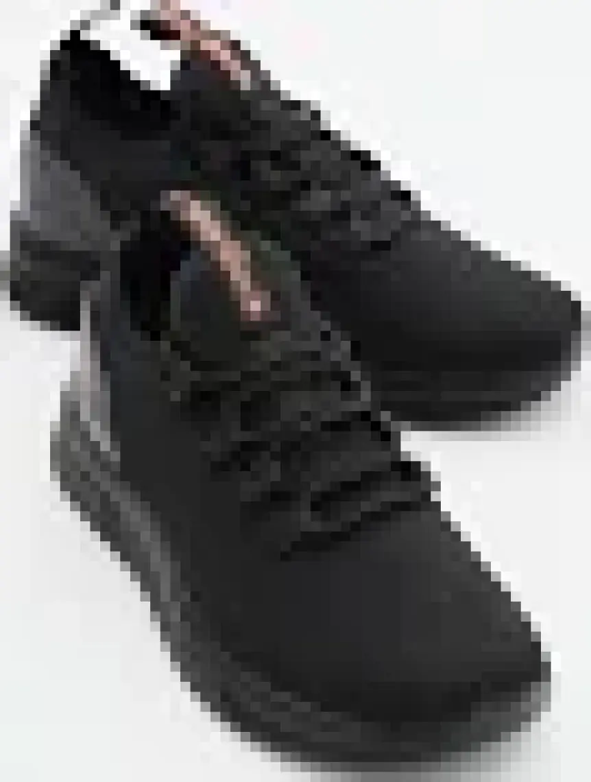 Tonny Black Unisex Siyah Nefes Alabilen Kumaş Poli Taban Bağcıklı Spor Ayakkabı