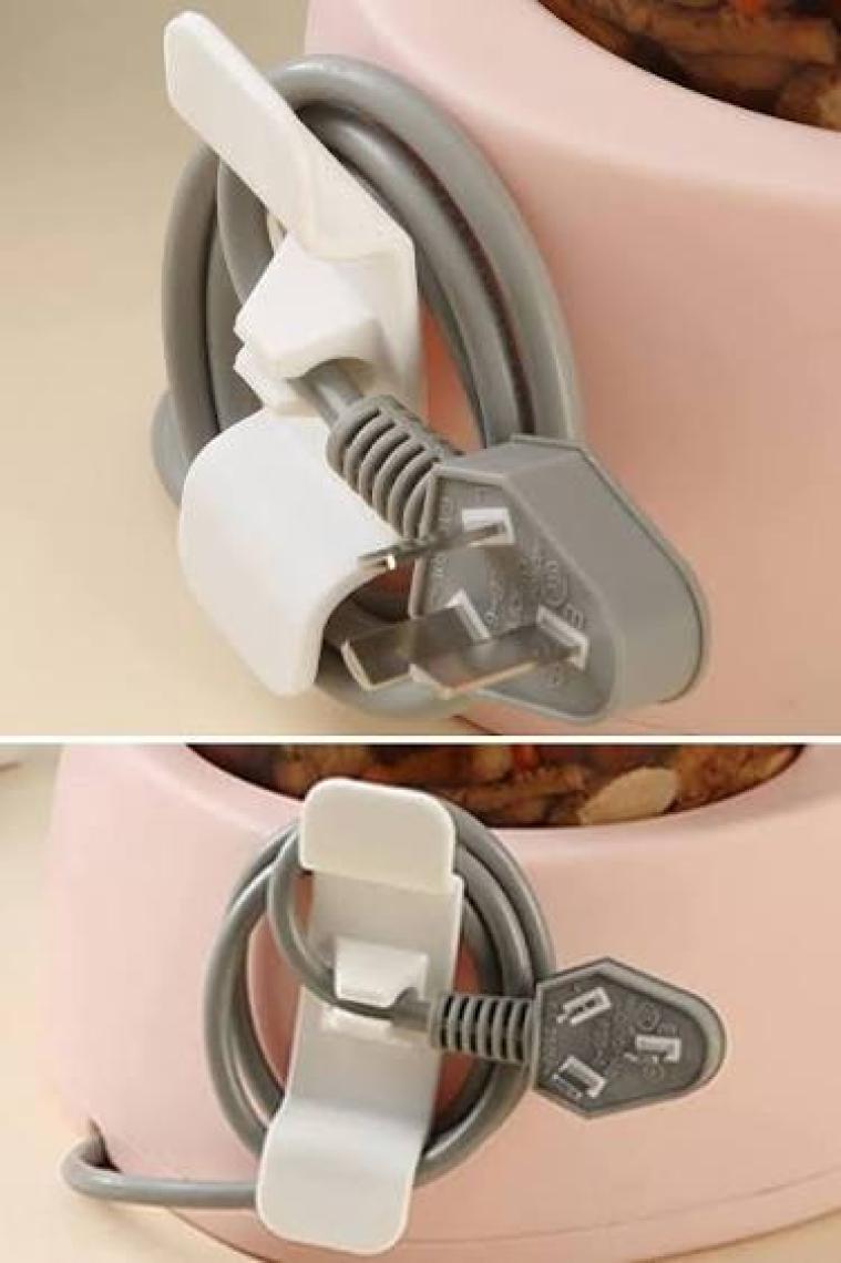 EngStore Buffer 6 Lı Pratik Kablo Toparlayıcı Yapışkanlı Klips Mutfak Air Fryer Kettle Kahve Tost Makinası