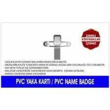 Rubenis Şeffaf İğneli Yaka Kartı Qn-001 50 Li (1 Paket 50 Adet)