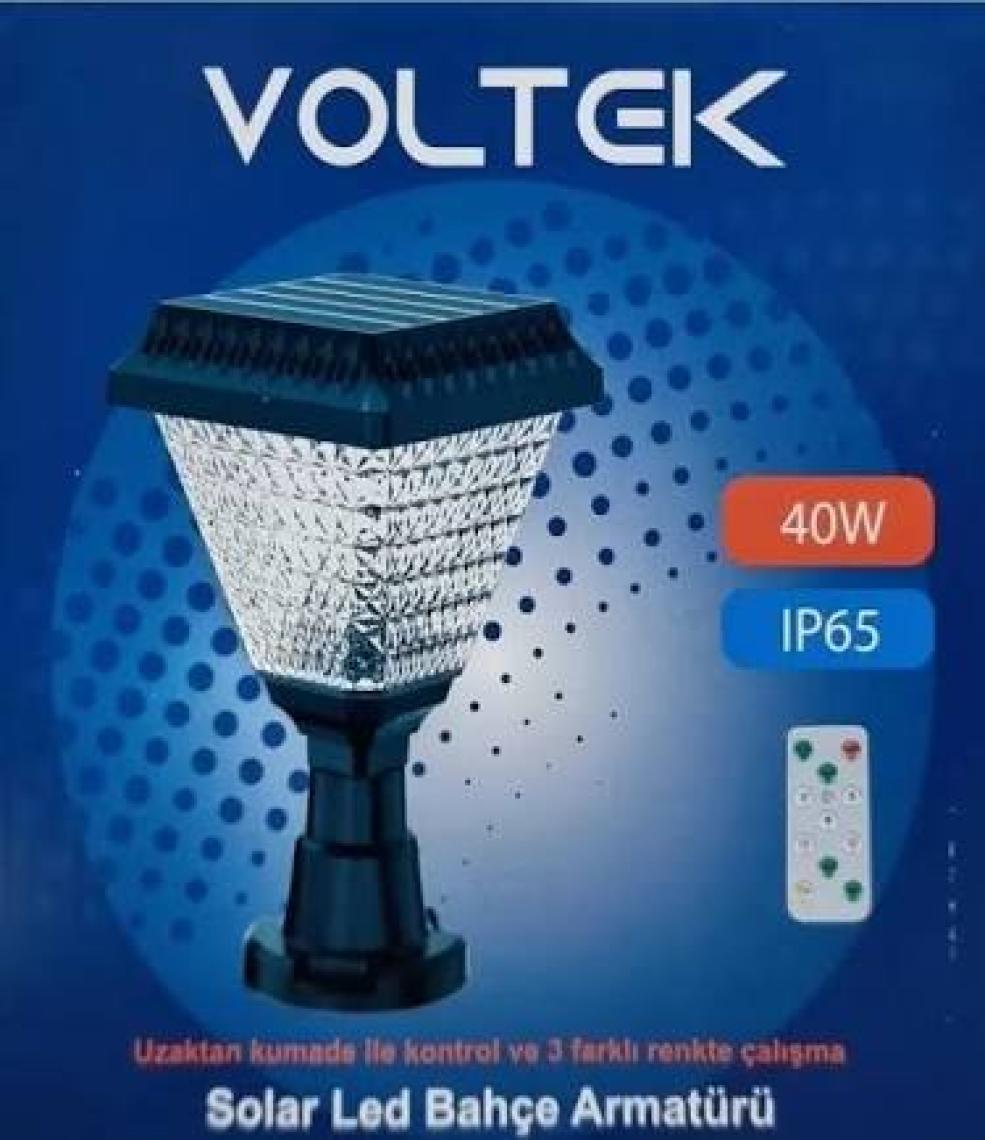Voltek 40W Solar LED Bahçe Armatürü